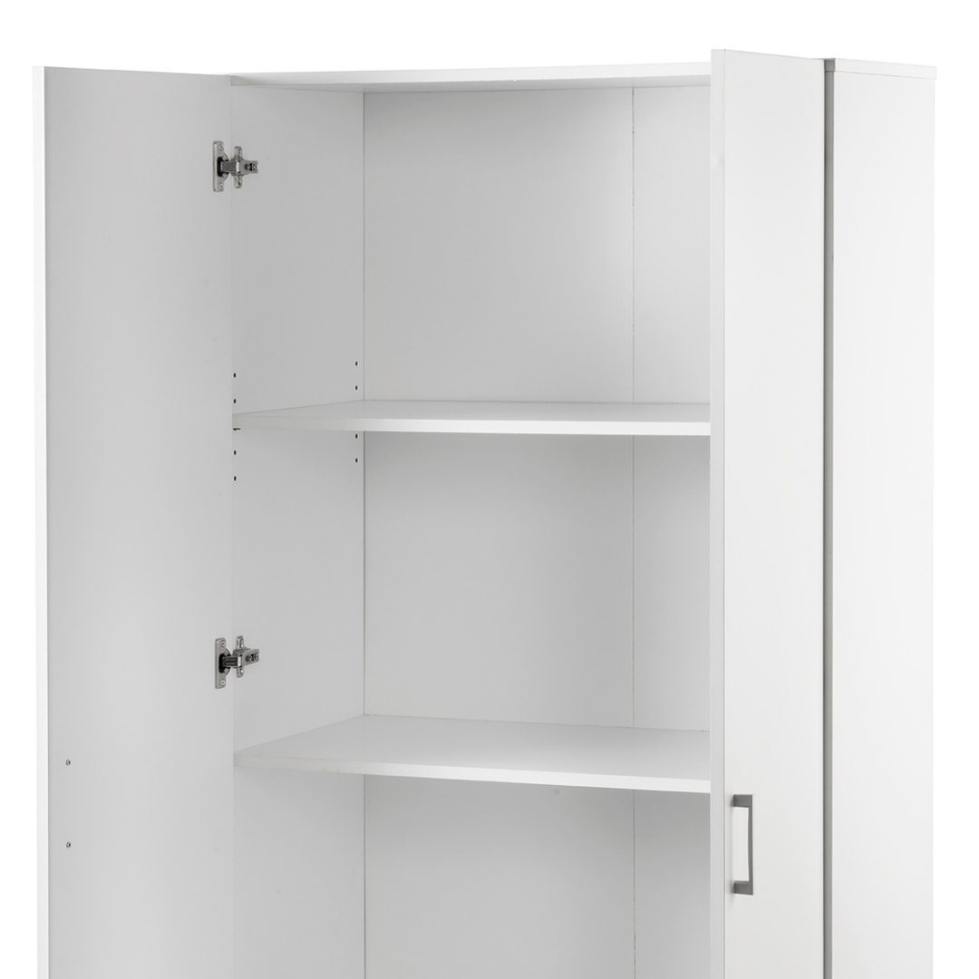 Macey Double Door Tall Storage Cabinet - White