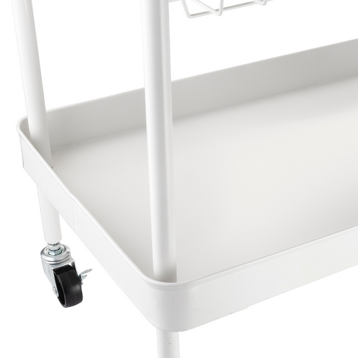 4 Tier Kitchen Trolley - White