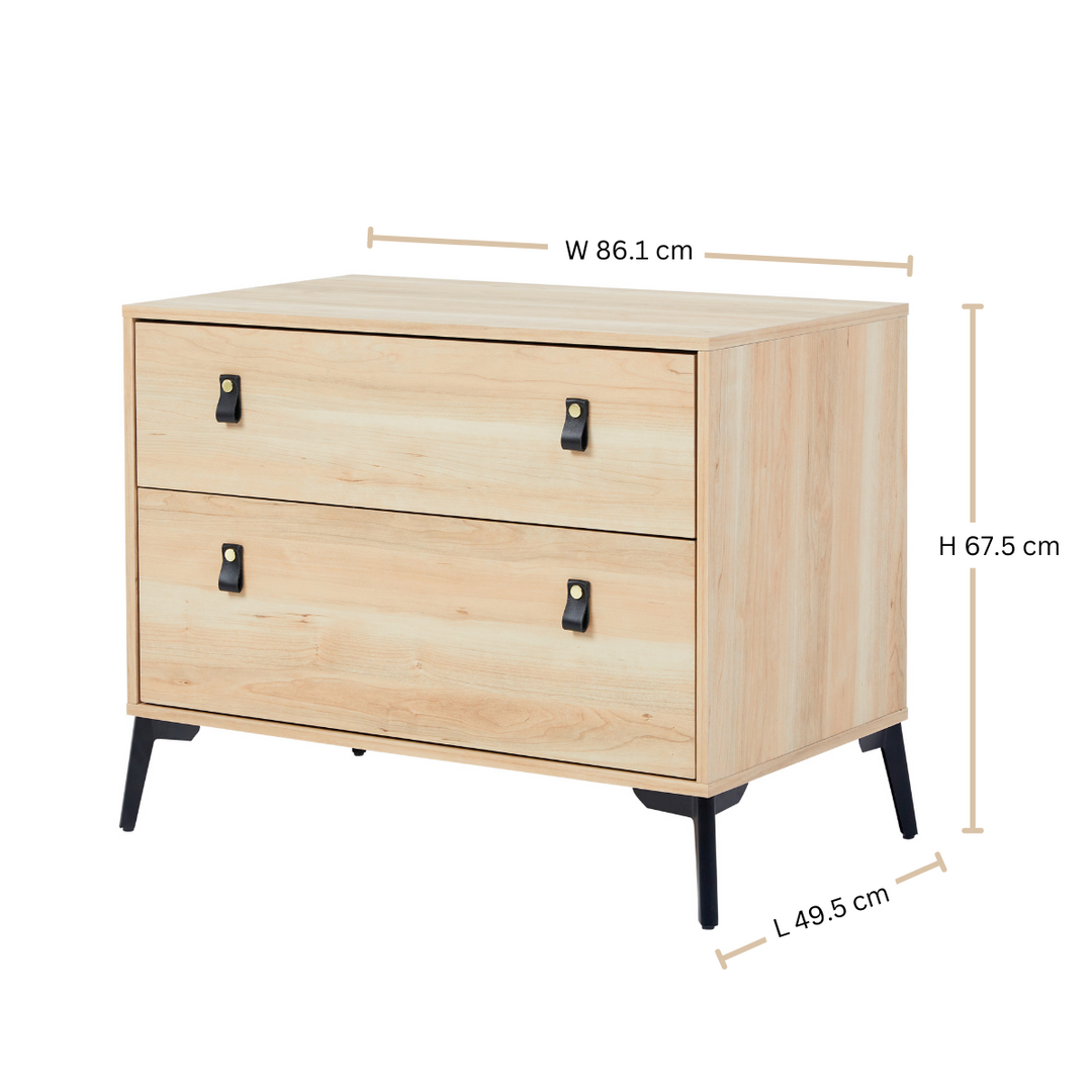 Hunter 2 Drawer Chest Oak