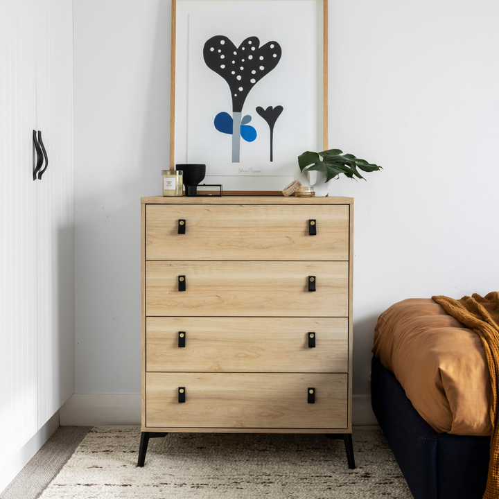 Hunter 4 Drawer Chest Oak
