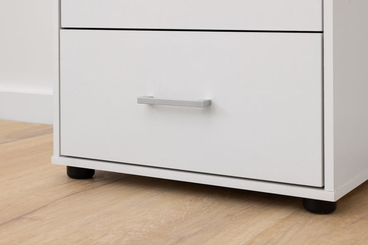 Macey 3 Drawer Pedestal Cabinet - White