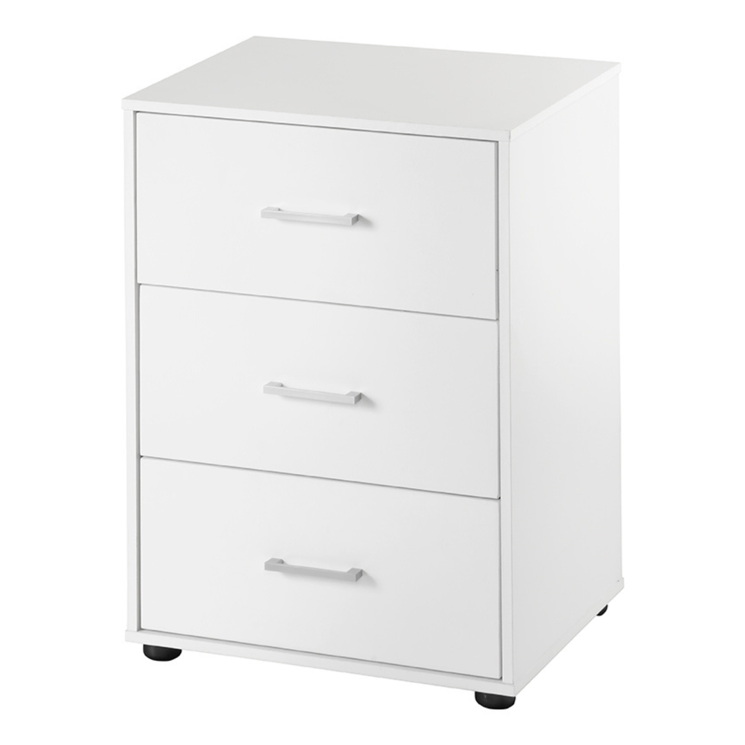 Macey 3 Drawer Pedestal Cabinet - White