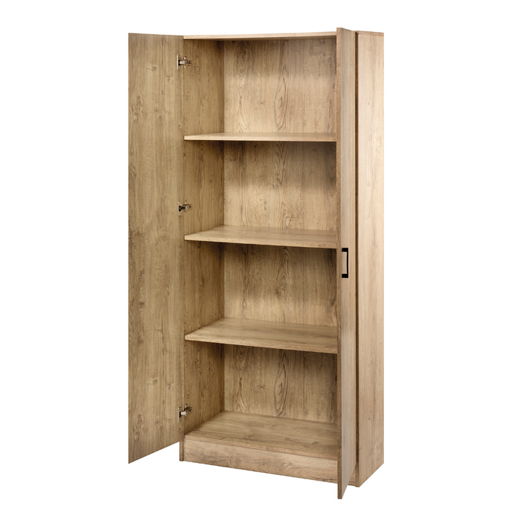 Macey Double Door Tall Storage Cabinet - Oak