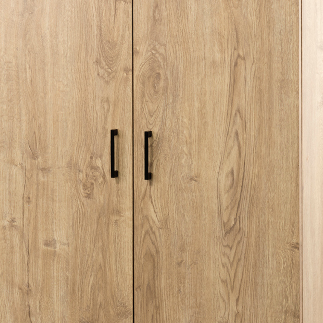 Macey Double Door Tall Storage Cabinet - Oak