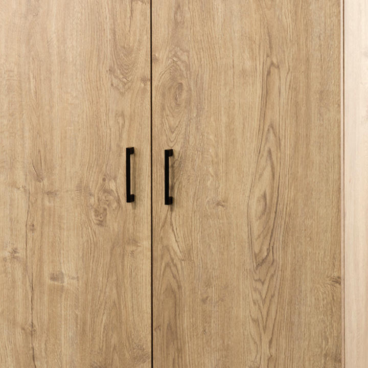 Macey Double Door Tall Storage Cabinet - Oak