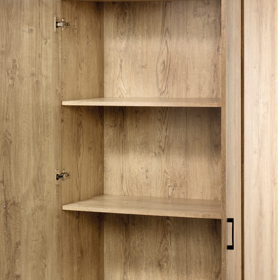 Macey Double Door Tall Storage Cabinet - Oak