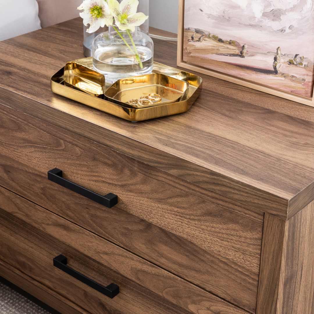 Aubrey Bedside Table Walnut